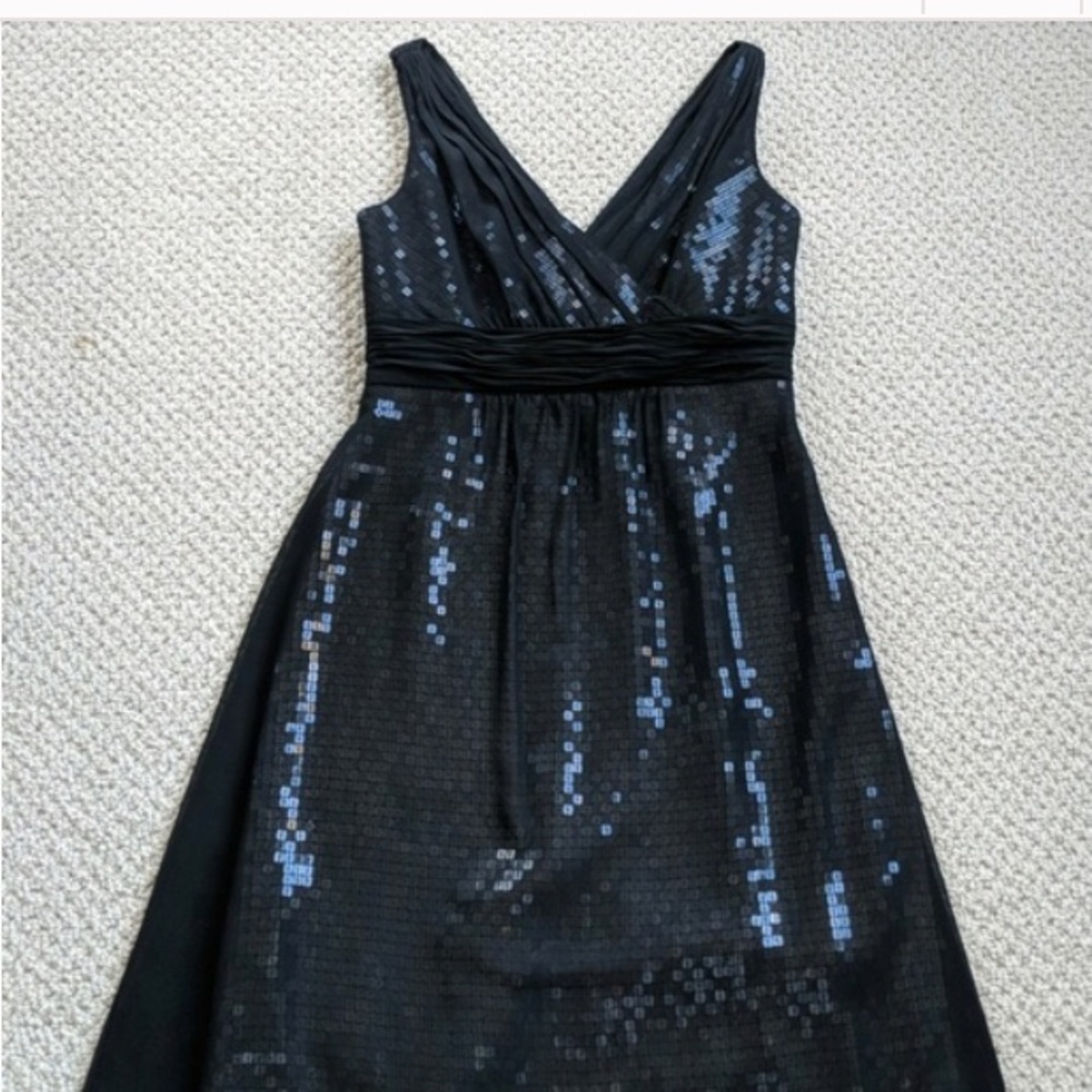 Ann Taylor black formal sequence dress
